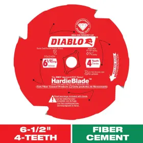 Diablo 445024475480 6-1/2 Inch X 4-teeth Hardieblade Saw Blade For Fiber Cement