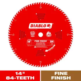 Diablo 445025544550 Circular Saw Blade Wood Cutting Power Tool Fine Finish 14 Inch X 84 Tooth