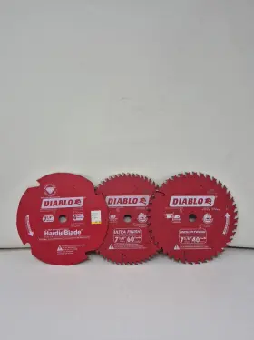 4t-40t-60t Diablo 7-1/4 3pc. Circular Blades