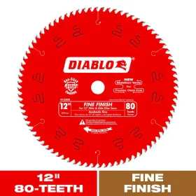Diablo 705353248559 12 Inch X 80-tooth Fine Finish Saw Blade For Wood