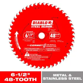 Diablo 705353624056 Steel Demon 6-1/2 Inch X 48-tooth Cermet Ii Metals And Stainless Circular S