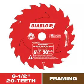 Diablo 711181502084 6-1/2 Inch 20-tooth Framing Track Saw Blade