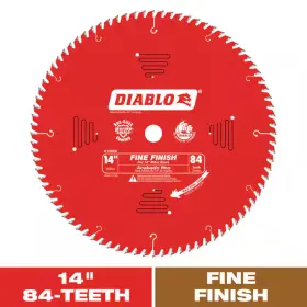 Diablo 711181709643 14 Inch X 84-teeth Fine Finish Saw Blade For Wood