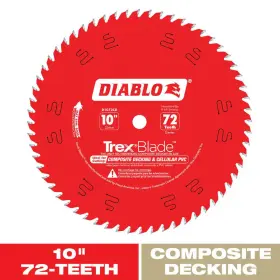 Diablo 744110074734 10 Inch X 72-teeth Trexblade Circular Saw Blade For Composites And Plastic New