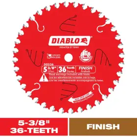 Diablo 744110441932 5-3/8 Inch X 36-teeth Finish Trim Saw Blade For Wood