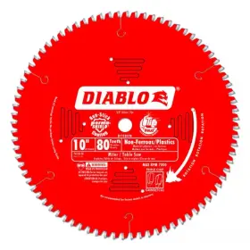 Diablo 744759251268 10 Inch X 80-teeth Non-ferrous / Plastic Cutting Saw Blade Metal Freud