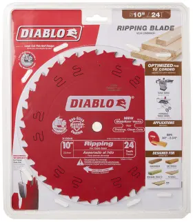 B00008wq2v Diablo 10 Inch 24t Atb Wood Ripping Saw Blade 5/8 Arbor 15 Hook Max 6000 Rpm