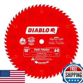 B00008wq30 Diablo 10 Inch 60t Hi-atb Fine Finish Wood Saw Blade - Ultra-smooth Cuts