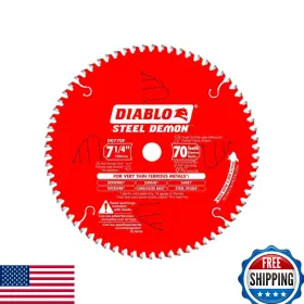 B001czat0s Diablo 7-1/4 Inch 70t Steel Demon Carbide Saw Blade For Thin Metal