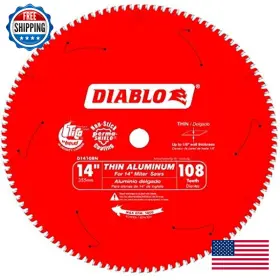 Diablo B07986vx2p Saw Blade For Thin Aluminum Cutting - 14 Diameter 108 Tcg Teeth 1 Arbor