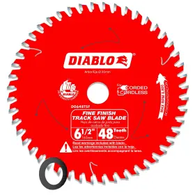 B0czy2v9pw Diablo Track Circular Saw Blade Fine Finish Plywood 6.5 Inch 48 Teeth 8800 Rpm