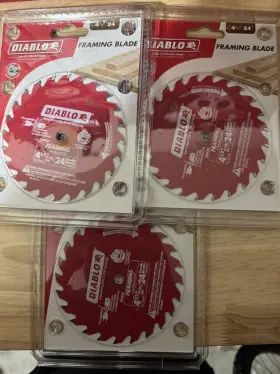 D0424x Diablo 4 1/2 Inch 24tooth Saw Blade 3 Pack