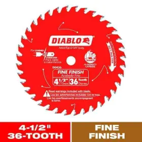 D0436x Diablo 4-1/2 Inch X 36-tooth Fine Finish Wood Circular Portable Cutting Saw Blade