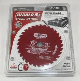 D0532f Diablo Steel Demon 5-7/8 Inch 32t Mild Cutting Saw Blade 20mm Arbor
