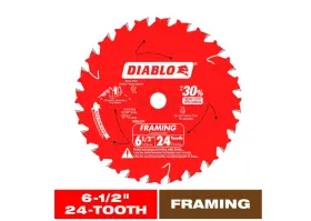 D0624 Diablo 6-1/2 Inch X 24-teeth Framing Circular Saw Blade For Wood