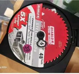 D0648cfa Diablo 6.5 Inch Steel Demon Saw Blade Metals And Stainless 5 Times Long Life