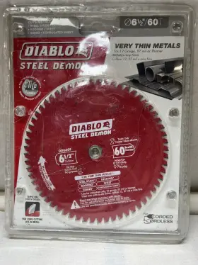 D0660f Diablo Unused Tools 6-1/2 Inch X 60-tooth Steel Demon Saw Blade Thin Mild Steels