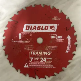 D0724r Diablo 7-1/4 X 24-teeth Tracking Point Framing Circular Saw Blade