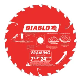 52xf66 Diablo D0724x Circular Saw Blade 7 1/4 In 24 Teeth