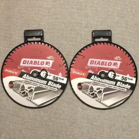 D0756n Diablo 7-1/4 Inch 56 Teeth Aluminum Blade Saw Blades Lot Of 2