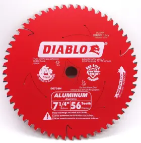 D0756na Diablo J 7-1/4 Inch X 56-teeth Saw Blade For Thick Aluminum