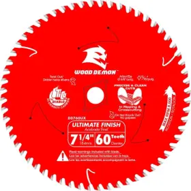 D0760ux Diablo Tools 7- 60-teeth Wood Demon Ultimate Finish Carbide Saw Blade