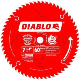 D0760x Diablo 7-1/4 Inch X 5/8 Arbor 60t