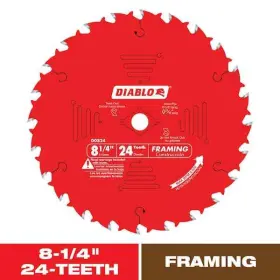 D0824 Diablo Freud 8-1/4 Inch 24-tooth Framing Blade For Circular Saws And Table