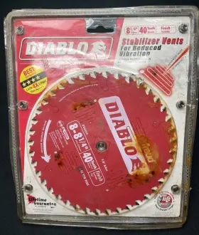 D0840xh Diablo 8-1/4 Inch X 40-tooth Finish Circular Saw Blade