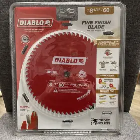 D0860x Diablo D0860 8-1/4 Inch 60-tooth Fine Finish Circular Saw Blade