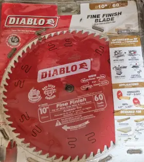 D1060x Diablo Saw Blade 10 Inch X 60 Tooth Fine Finish Slide Miter