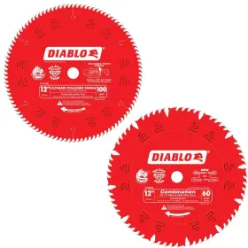 D126012100x2gs Diablo 12 Inch X 60-tooth Combination Saw Blade And 100-tooth Ultimate Polished