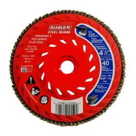 Dcx045040b01f Diablo 4-1/2 Inch 40-grit Steel Demon Flap Disc For Metal With Speed Hub