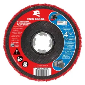 Dcx045crsx01f Diablo Steel Demon 4-1/2 Inch Coarse Stripping And Finishing Flap Disc For X-lock