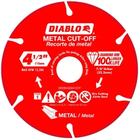 Ddd045dia101f Diablo Freud 4-1/2 Inch Diamond Metal Cut Off Blade