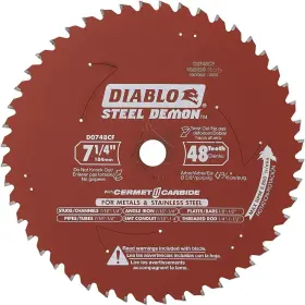 4910141 Diablo Tools Steel Demon 7-1/4 Inch Cermet Ii Circular Saw Blade And Stainless