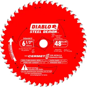 4910167 Diablo Tools Steel Demon Cermet Ii Metal Cutting Circular Saw Blade 6-1/2 Inch 48t