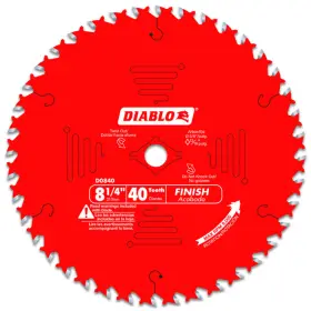 5743196 Diablo Tools 8 1/4 X 40 Finishing Saw Blade Diameter In Included
