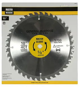 440891 Disston Company 5 Pack - Smooth-cut Combo Circular Saw Blade 40 Teeth 10- Inch -440891