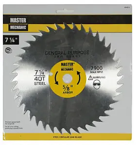 494914 Disston Company Combo/rip Steel Circular Saw Blade 40 Teeth 7-1/4- Inch -494914
