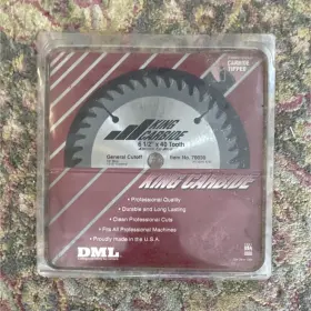 70030 Dml King Carbide Circular Saw Blade 6-1/2 In 40 Tooth General Cutoff Silver