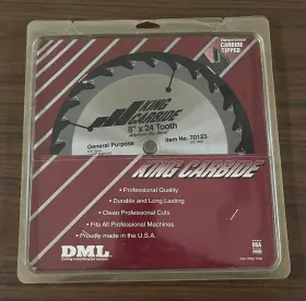 70123 Dml New 8 Inch 24t Carbide Tipped General Purpose Circular Saw Blade