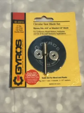 82-32018 Dremel Gyros Rip Saw Blade Rotary Set .018 Inch With Mandel And Washers For