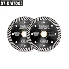 Dt138041020 Dt-diatool Dt138041020/16 2 Diamond Tile Saw Blade 2pcs 4ftft/105mm Granite Marble Turbo Narrow Cutting Discs