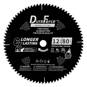 Duraforce 197644633517 12-inch 80-tooth Fine Finish Professional Woodworking Atb Saw Blade With Dura