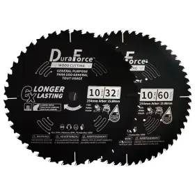 Df1000cp3260 Duraforce 10 Inch 32t And 60t Atb Circular Saw Blades With 5/8 Arbor For Miter/table