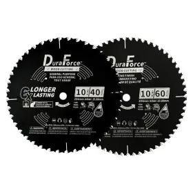 Df1000cp4060 Duraforce 10 Inch 40t And 60t Atb Circular Saw Blades With 5/8 Arbor For Miter/table