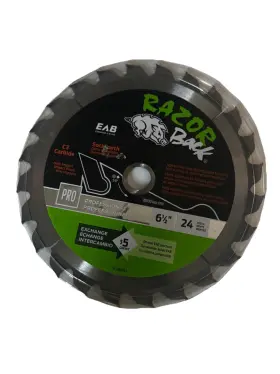1016092 Eab 6-1/2 Inch 24t Carbide Razor Back Professional Saw Blade Exchangeable