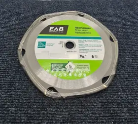 1017252 Eab 7 1/4 Inch X 6 Teeth Fiber Cement Pro Saw Blade Recyclable Exchangeable