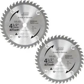 Echo Corner 313025853811 4-1/2 Inch Ultra-thin Fine Finish Wood Cutting Circular Saw Blades 3/8 Arb
